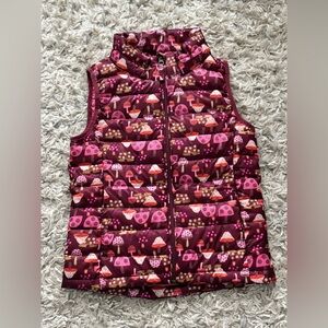 Amazon Essentials Girls Pink Mushroom Puffer Vest Size XL
